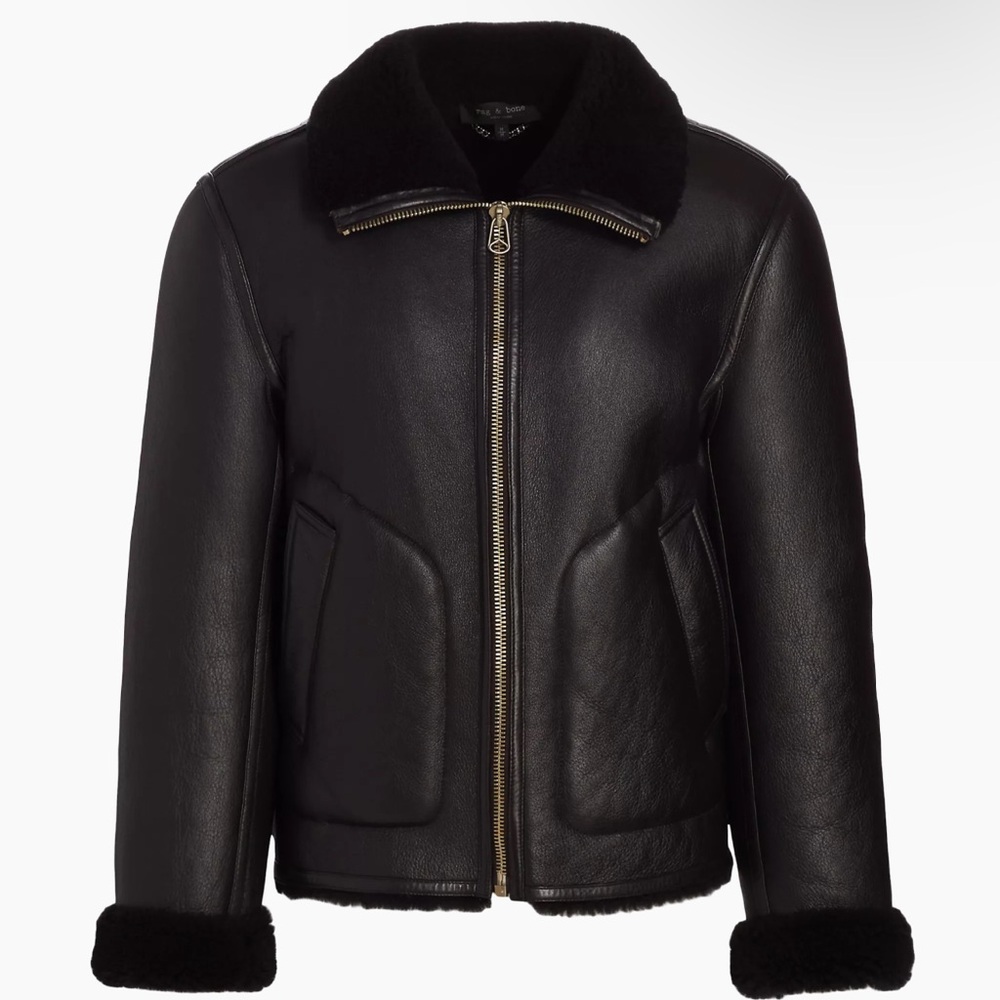 Rag & bone Black Shearling Jacket